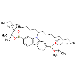 9-(1-辛基壬基)咔唑-2,7-双(硼酸频哪醇酯)结构式