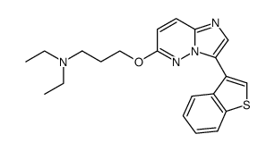 [3-(3-benzo[b]thiophen-3-yl-imidazo[1,2-b]pyridazin-6-yloxy)-propyl]-diethyl-amine Structure