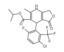 isopropyl 4-(3-chloro-6-fluoro-2-(trifluoromethyl)phenyl)-2-methyl-5-oxo-1,4,5,7-tetrahydrofuro[3,4-b]pyridine-3-carboxylate结构式