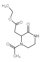 ETHYL(1-ACETYL-3-OXOPIPERAZIN-2-YL)ACETATE Structure