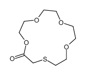 1,4,7,10-tetraoxa-13-thiacyclopentadecan-11-one结构式
