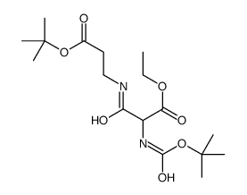 3-(3-叔丁氧基-3-氧代丙基氨基)-2-(N-boc-氨基)-3-氧代丙酸乙酯结构式