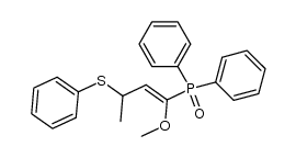 (E)-(1-methoxy-3-(phenylthio)but-1-en-1-yl)diphenylphosphine oxide Structure