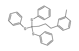 4-(m-methylphenyl)-1,1,1-tris(phenylthio)butane结构式