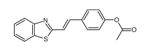 4-(2-benzothiazolylvinyl)phenyl acetate结构式