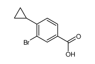 3-溴-4-环丙基苯甲酸结构式