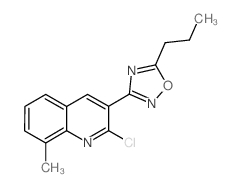 2-氯-8-甲基-3-(5-丙基-1,2,4-噁二唑-3-基)喹啉结构式