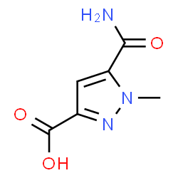 5-氨基甲酰基-1-甲基-1H-吡唑-3-羧酸结构式