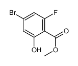 4-溴-2-氟-6-羟基苯甲酸甲酯结构式