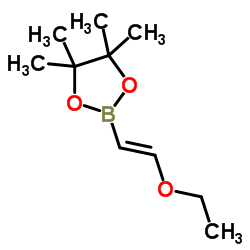 (E)-1-乙氧乙烯基-2-硼酸频那醇酯结构式