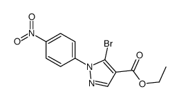 5-溴-1-(4-硝基苯基)-1H-吡唑-4-羧酸乙酯结构式