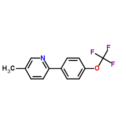 5-Methyl-2-(4-(trifluoromethoxy)phenyl)pyridine Structure