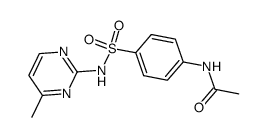 N-(4-(N-(4-甲基嘧啶-2-基)氨磺酰)苯基)乙酰胺结构式