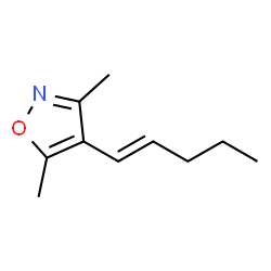 Isoxazole, 3,5-dimethyl-4-(1-pentenyl)-, (E)- (9CI)结构式