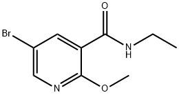 5-溴-N-乙基-2-甲氧基尼克酰胺结构式
