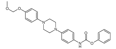 4-[4-(4-O-Methoxymethyl-4-hydroxyphenyl)-1-piperazinyl]phenyl]carbamic Acid Phenyl Ester结构式