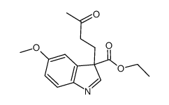 ethyl 5-methoxy-3-(3-oxobutyl)-3H-indole-3-carboxylate结构式