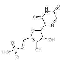 1,2,4-Triazine-3,5(2H,4H)-dione,2-[5-O-(methylsulfonyl)-b-D-ribofuranosyl]- Structure