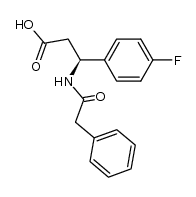 (S)-β-(N-phenylacetylamino)-β-(4-fluorophenyl)propionic acid Structure