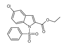 ethyl 1-(benzenesulfonyl)-5-chloroindole-2-carboxylate结构式