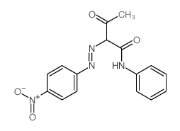 Butanamide,2-[2-(4-nitrophenyl)diazenyl]-3-oxo-N-phenyl- structure