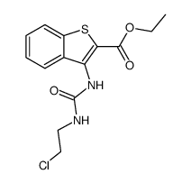 N-(2-chloroethyl)-N'-[3-[(2-methoxycarbonyl)benzothienyl]]urea结构式
