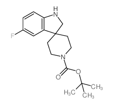 5-氟螺[吲哚啉-3,4'-哌啶]-1'-甲酸叔丁酯结构式