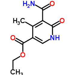 ETHYL 5-(AMINOCARBONYL)-4-METHYL-6-OXO-1,6-DIHYDRO-3-PYRIDINECARBOXYLATE结构式