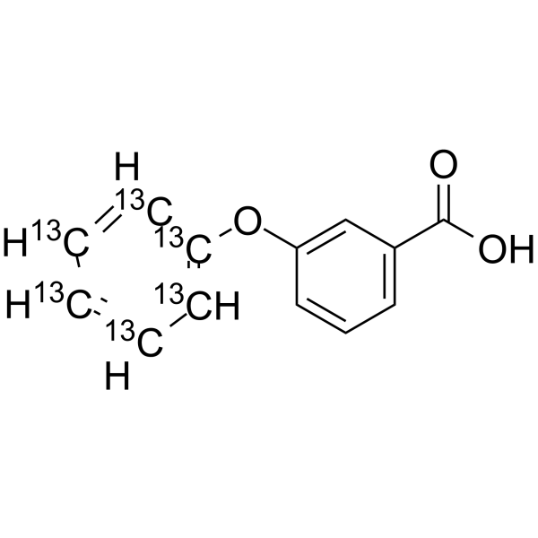 3-Phenoxybenzoic acid-13C6结构式