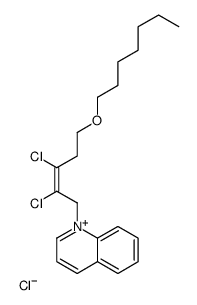 1-(2,3-dichloro-5-heptoxypent-2-enyl)quinolin-1-ium,chloride Structure