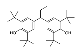 2,6-ditert-butyl-4-[1-(3,5-ditert-butyl-4-hydroxyphenyl)propyl]phenol结构式