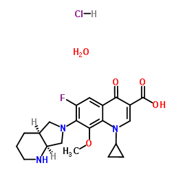 Moxifloxacin hydrochloride monohydrate structure