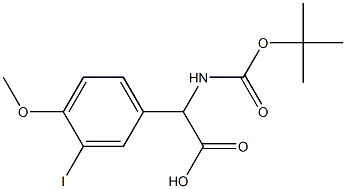 BOC-3-碘-4-甲氧基-D-苯甘氨酸结构式