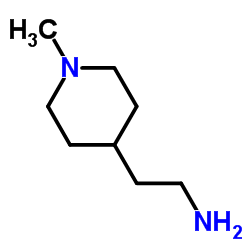 N-甲基-4-(2-氨基乙基)哌啶结构式