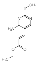 3-(4-氨基-2-(甲硫基)嘧啶-5-基)丙烯酸乙酯结构式