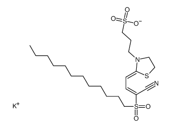 potassium 3-[2-[3-cyano-3-(dodecylsulphonyl)allylidene]thiazolidin-3-yl]propane-1-sulphonate picture