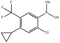 2-Chloro-5-trifluoromethyl-4-cyclopropylphenylboronic acid Structure