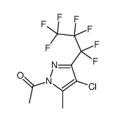 1-Acetyl-4-chloro-3-(heptafluoropropyl)-5-methyl-1H-pyrazole结构式
