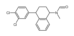 trans-(1R,4S)(+)-N-[4-(3,4-dichlorophenyl)-1,2,3,4-tetrahydro-1-naphthyl]-N-methyl formamide结构式