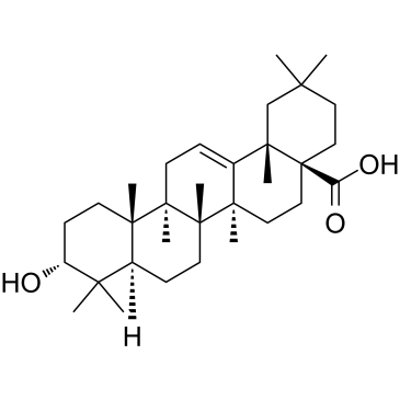 (3α)-3-Hydroxyolean-12-en-28-oic acid structure