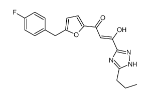 (Z)-1-[5-[(4-fluorophenyl)methyl]furan-2-yl]-3-hydroxy-3-(5-propyl-1H-1,2,4-triazol-3-yl)prop-2-en-1-one Structure
