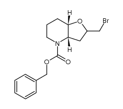 benzyl (3aS,7aS)-2-(bromomethyl)hexahydrofuro[3,2-b]pyridine-4(2H)-carboxylate结构式