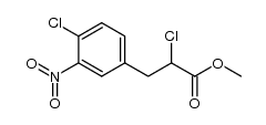α,p-Dichlor-m-nitro-hydrozimtsaeure-methylester Structure