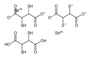antimony(3+),1,4-dihydroxy-1,4-dioxobutane-2,3-dithiolate结构式
