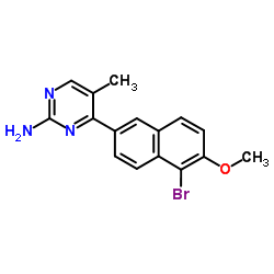 4-(5-Bromo-6-methoxy-2-naphthyl)-5-methyl-2-pyrimidinamine Structure