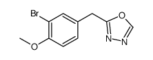 2-(3-Bromo-4-methoxy-benzyl)-[1,3,4]oxadiazole Structure