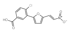 4-chloro-3-[5-(2-nitroethenyl)furan-2-yl]benzoic acid Structure