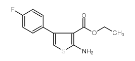 2-氨基-4-(4-氟苯基)噻吩-3-羧酸乙酯结构式