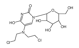 5-[bis(2-chloroethyl)amino]-1-[(2R,3R,4S,5S,6R)-3,4,5-trihydroxy-6-(hydroxymethyl)oxan-2-yl]pyrimidine-2,4-dione Structure