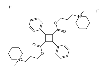 bis[3-(1-methylpiperidin-1-ium-1-yl)propyl] 2,4-diphenylcyclobutane-1,3-dicarboxylate,diiodide Structure